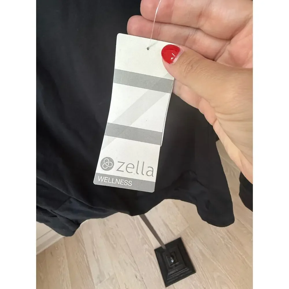 Zella Girls Black Front Twist Long Sleeve Top Size XL 14-16